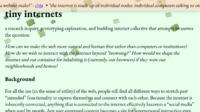 Capture: Tiny internets